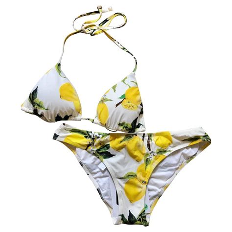 dolce gabbana bikini lemon|dolce and gabbana lemon print.